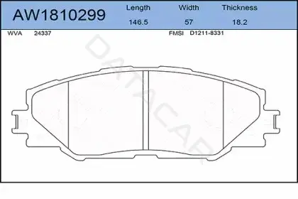 Тормозные колодки AYWIPARTS AW1810299