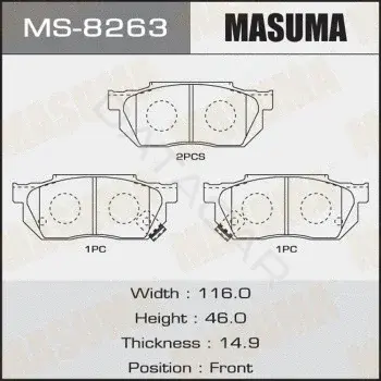 Барабанные колодки MASUMA MS-8263