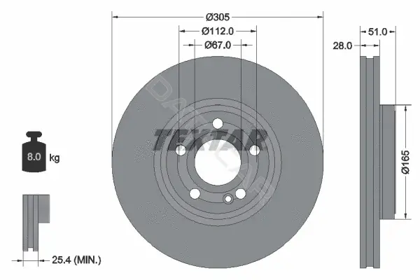 Тормозные диски TEXTAR 92323405