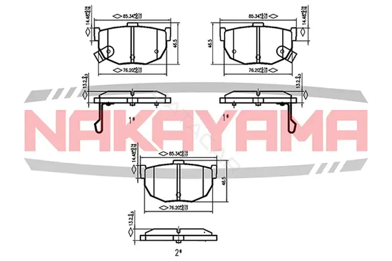 Тормозные колодки NAKAYAMA P0122NY