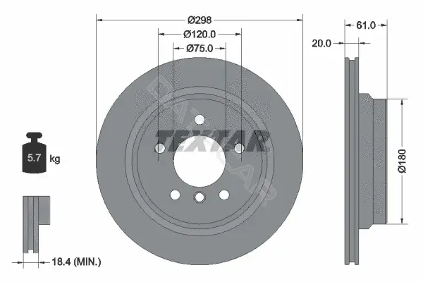 Тормозные диски TEXTAR 92075103