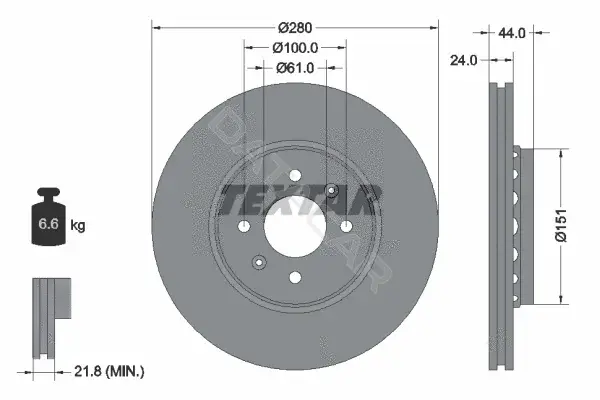 Тормозные диски TEXTAR 92254603