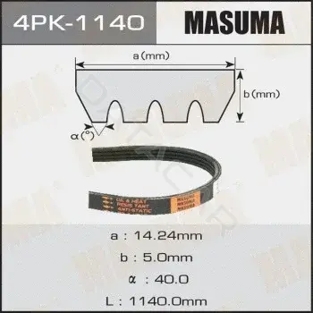 Ремень ручейковый MASUMA 4PK-1140