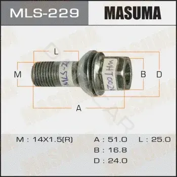 Болт колесный MASUMA MLS-229