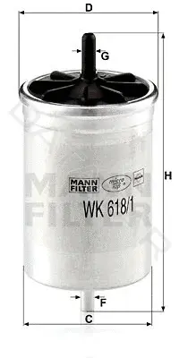 Топливный фильтр MANN WK618/1