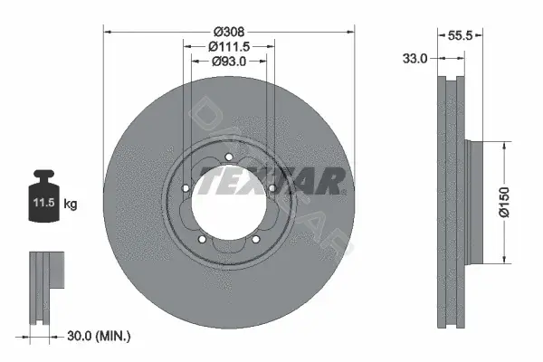 Тормозные диски TEXTAR 92273003