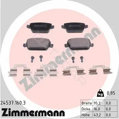 Тормозные колодки ZIMMERMANN 24537.160.3