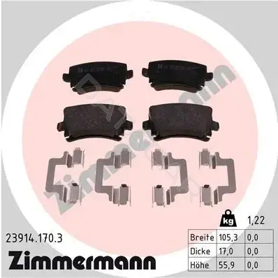 Тормозные колодки ZIMMERMANN 23914.170.3