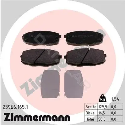 Тормозные колодки ZIMMERMANN 23966.165.1