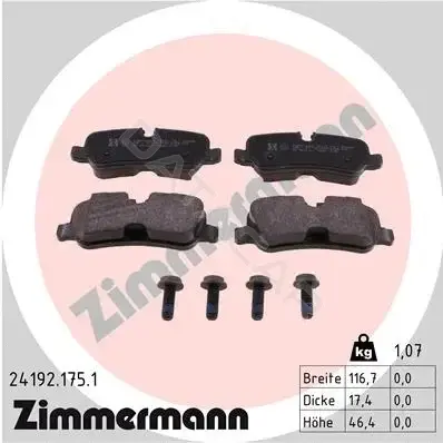 Тормозные колодки ZIMMERMANN 24192.175.1