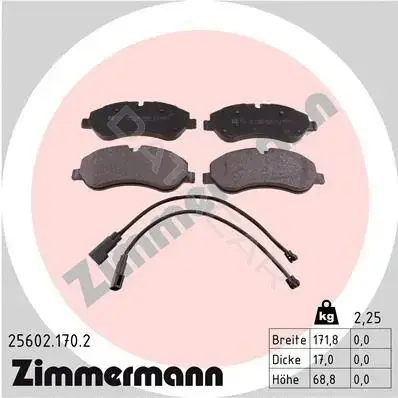 Тормозные колодки ZIMMERMANN 25602.170.2