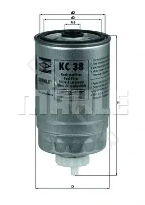 Топливный фильтр KNECHT/MAHLE KC38