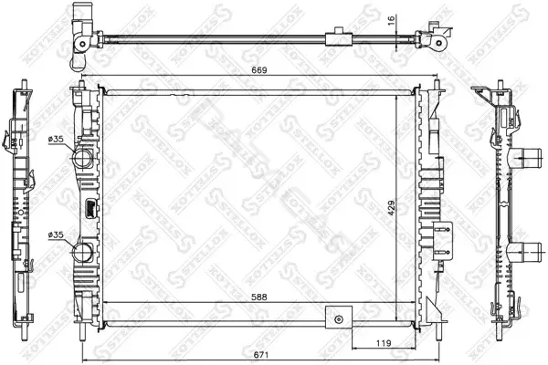 Радиатор охлаждения STELLOX 10-26588-SX