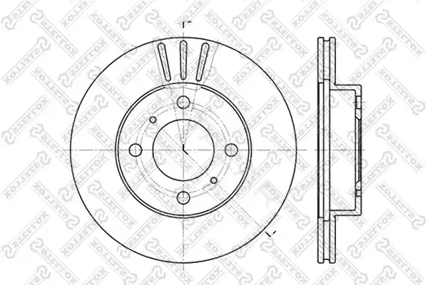 Тормозные диски STELLOX 6020-3021V-SX