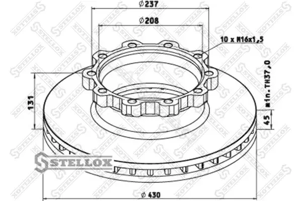 Тормозные диски STELLOX 85-00749-SX