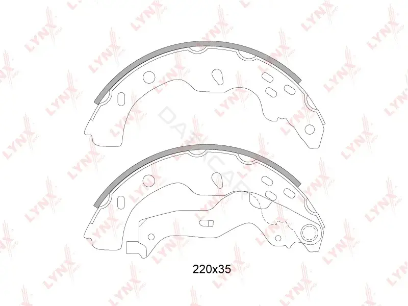 Барабанные колодки LYNXAUTO BS-7304
