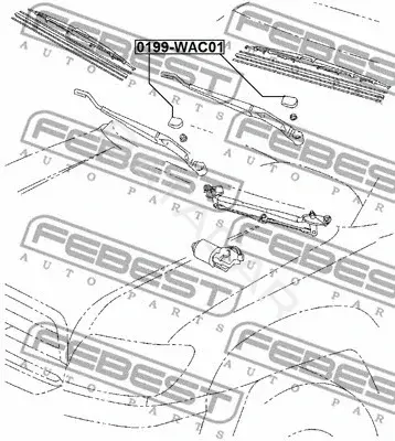 Колпачок стеклоочистителя FEBEST 0199-WAC01