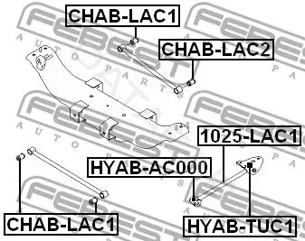 Сайлентблок рычага FEBEST CHAB-LAC1