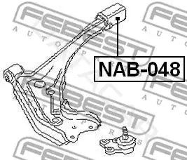 Сайлентблок рычага FEBEST NAB-048