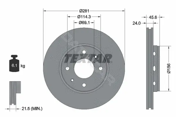 Тормозные диски TEXTAR 92100403
