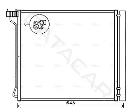 Радиатор кондиционера AVA BW5474D