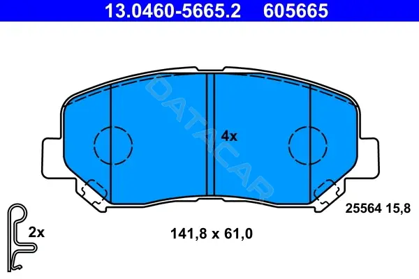 Тормозные колодки ATE 13.0460-5665.2