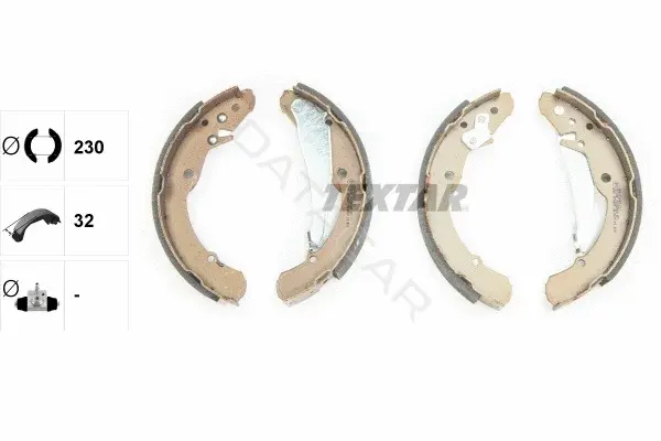 Барабанные колодки TEXTAR 91052400
