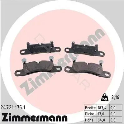 Тормозные колодки ZIMMERMANN 24721.175.1