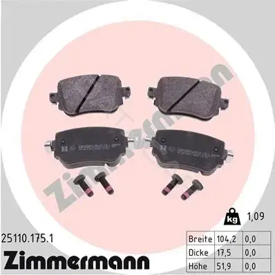 Тормозные колодки ZIMMERMANN 25110.175.1