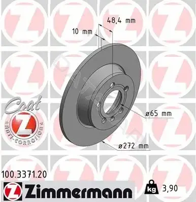 Тормозные диски ZIMMERMANN 100.3371.20