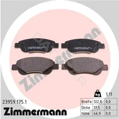 Тормозные колодки ZIMMERMANN 23959.175.1