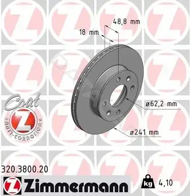 Тормозные диски ZIMMERMANN 320.3800.20
