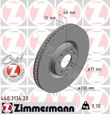 Тормозные диски ZIMMERMANN 440.3134.20