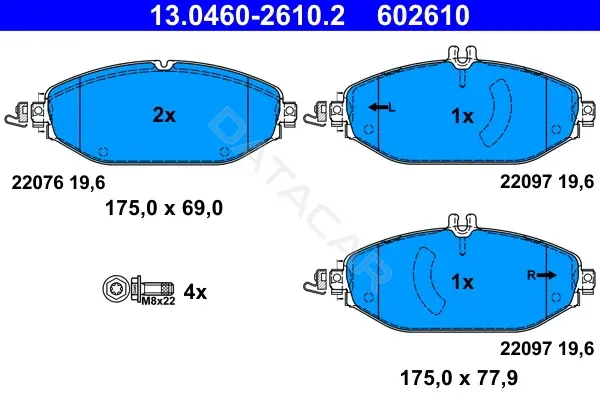 Тормозные колодки ATE 13.0460-2610.2