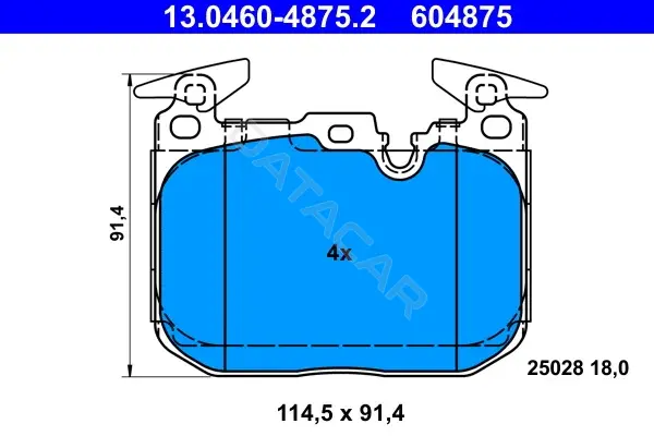 Тормозные колодки ATE 13.0460-4875.2