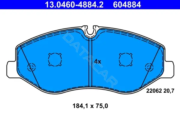 Тормозные колодки ATE 13.0460-4884.2