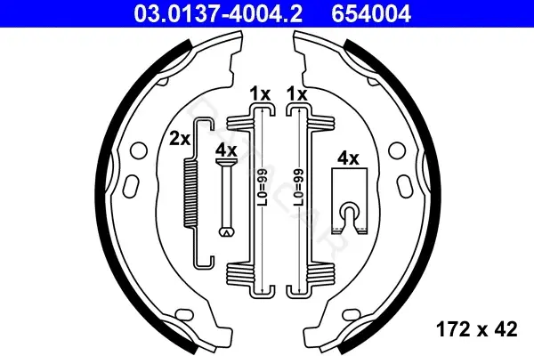 Колодки ручника ATE 03.0137-4004.2