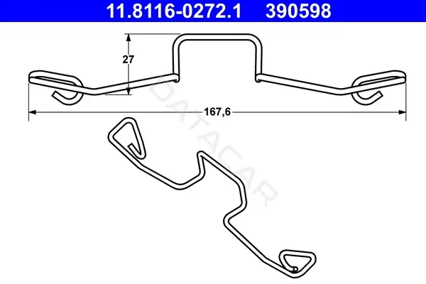 Пружина колодок ATE 11.8116-0272.1