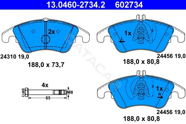 Тормозные колодки ATE 13.0460-2734.2
