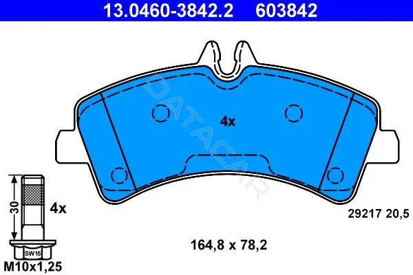 Тормозные колодки ATE 13.0460-3842.2