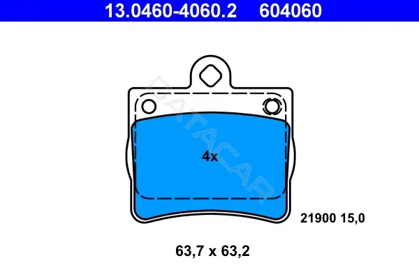 Тормозные колодки ATE 13.0460-4060.2
