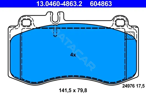 Тормозные колодки ATE 13.0460-4863.2