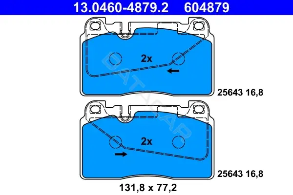 Тормозные колодки ATE 13.0460-4879.2
