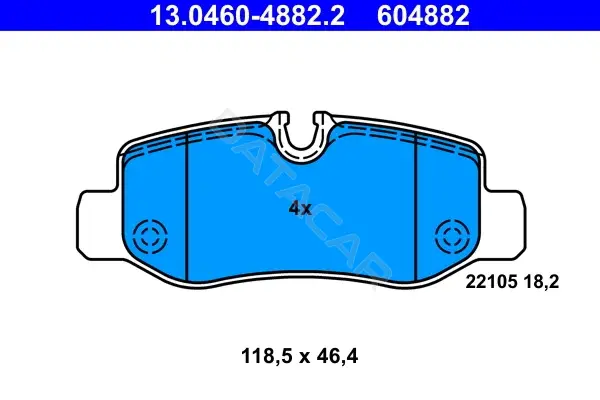 Тормозные колодки ATE 13.0460-4882.2