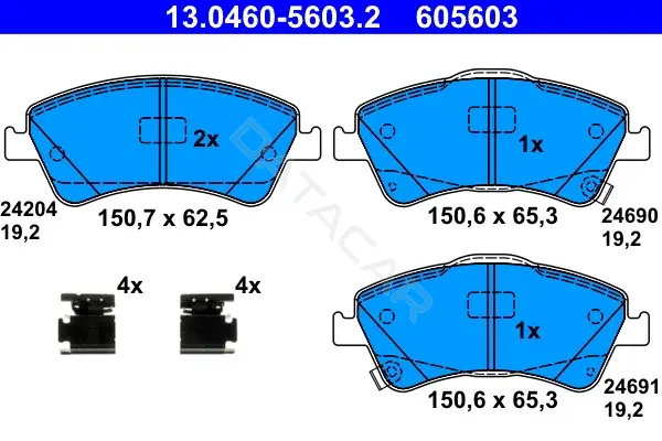 Тормозные колодки ATE 13.0460-5603.2