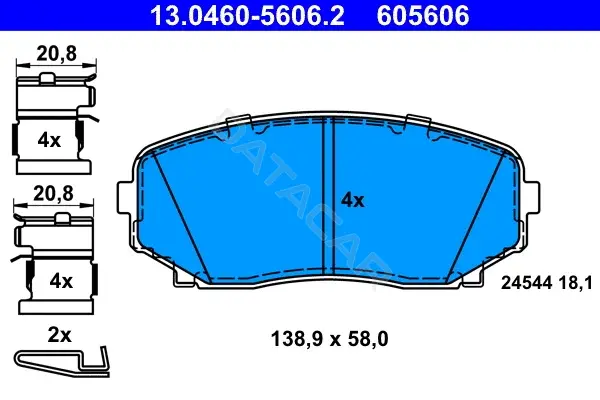 Тормозные колодки ATE 13.0460-5606.2