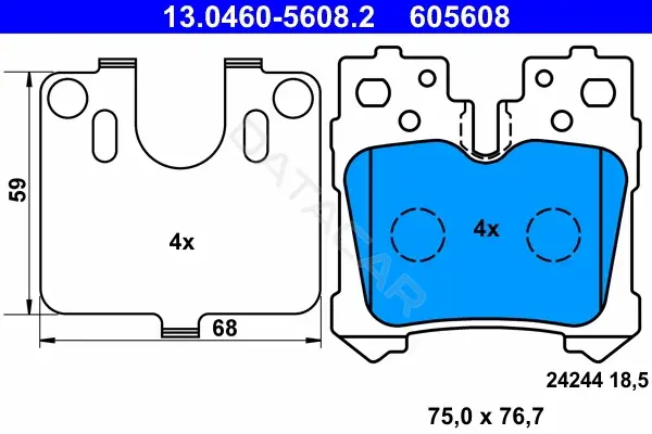 Тормозные колодки ATE 13.0460-5608.2