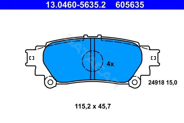Тормозные колодки ATE 13.0460-5635.2