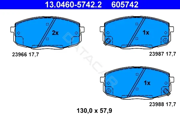 Тормозные колодки ATE 13.0460-5742.2