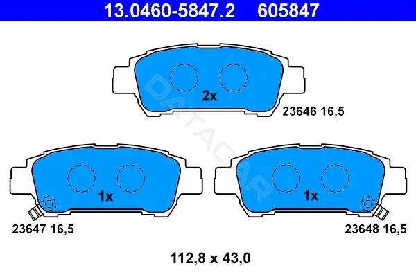 Тормозные колодки ATE 13.0460-5847.2